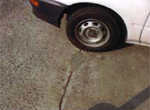 駐車場のひび割れ補修